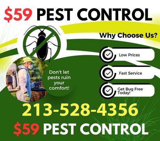 $59 Pest Control And Exterminator Services (Los Angeles + ALL surrounding areas)