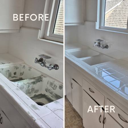 Bathroom &amp; Kitchen Reglazing • Tile • Sink • Countertops • Chip fix (Palmdale)