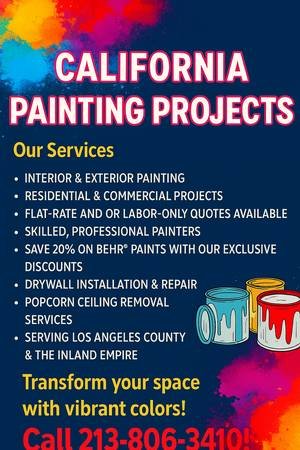 California Painting Projects - Full Home Makeovers Start Here! (Long Beach)