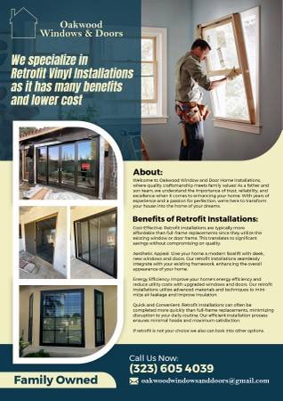 Retrofit Window and Door Specialist (Palmdale/Lancaster/Santa Clarita)